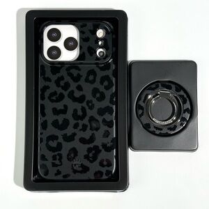 Velvet Caviar Black Leopard Phone Case with Mag Safe Grip